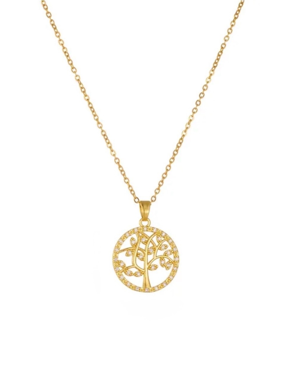 Stainless steel Gold Tree of Life Pendant Necklace for Women